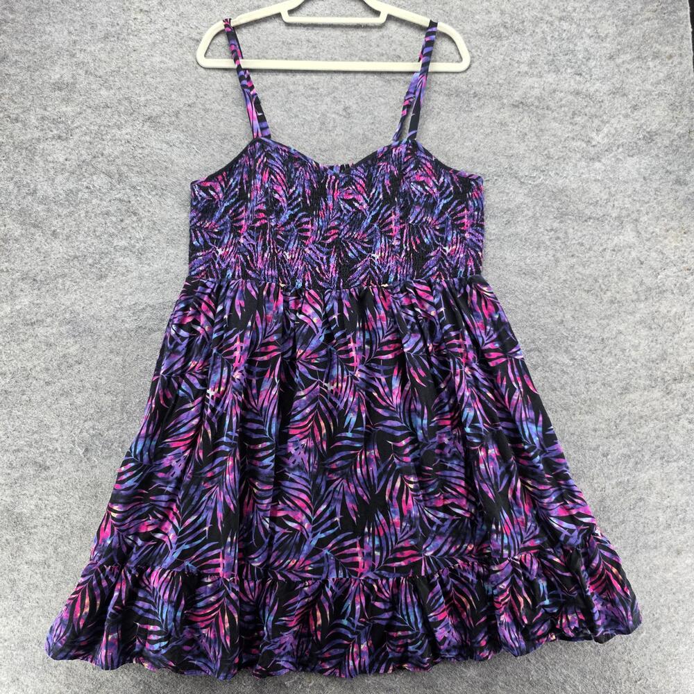 Torrid Dress Womens 3 Multicolor Sundress Fit & Flare Knee Length Tropical